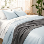 Bare Home Organic Cotton Duvet Cover Set - Smooth Sateen Weave