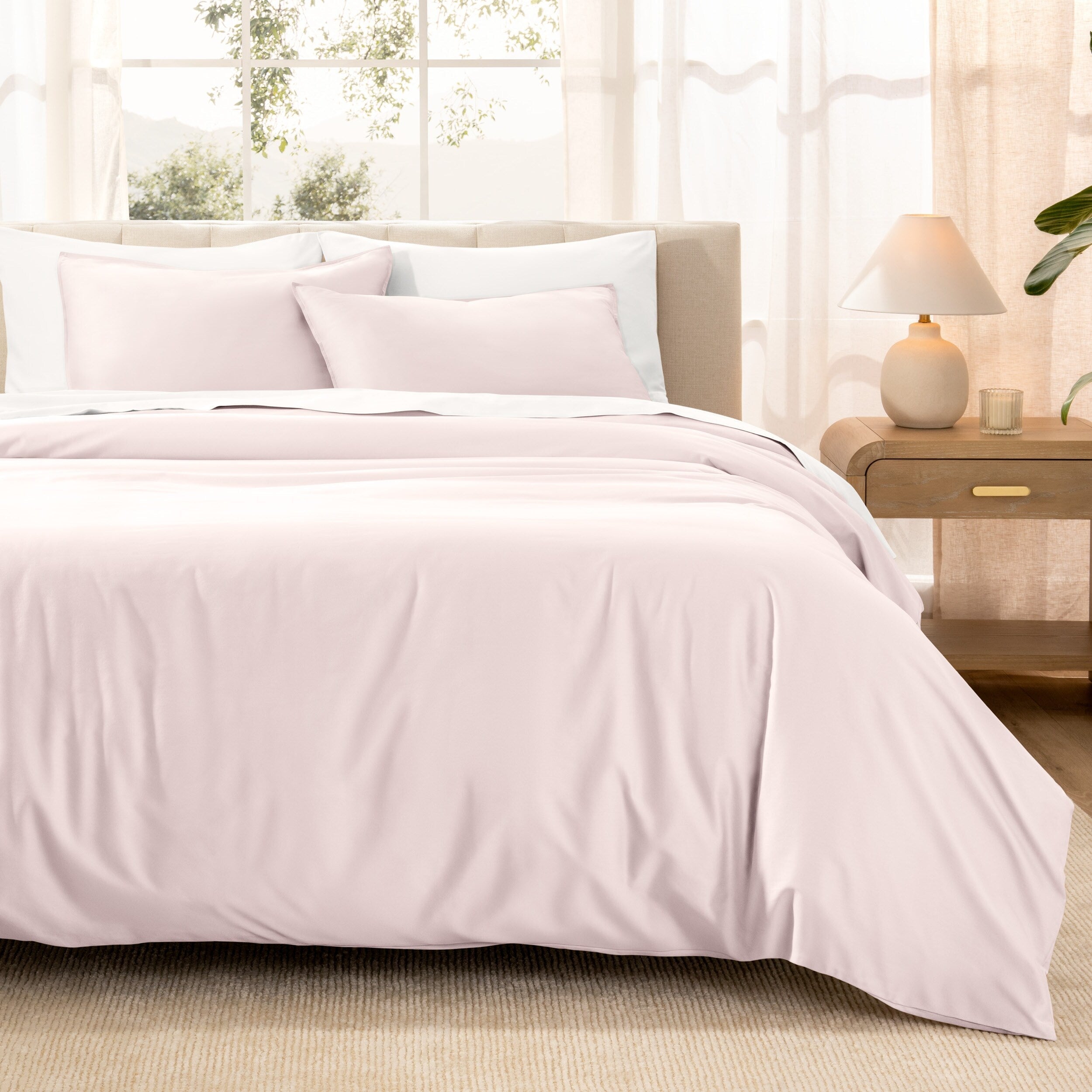 Bare Home Organic Cotton Duvet Cover Set - Smooth Sateen Weave