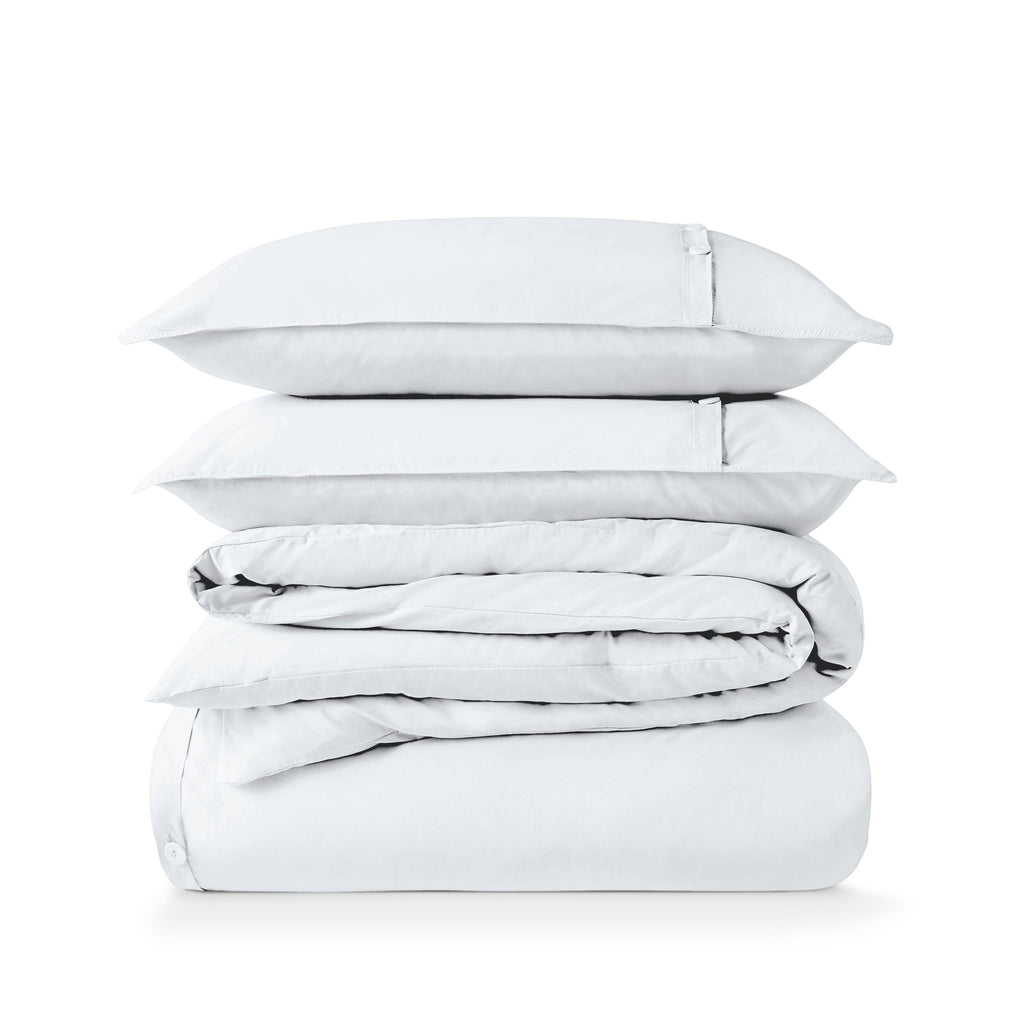 Bare Home Organic Cotton Percale Duvet Cover Set