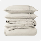 Bare Home Organic Cotton Percale Duvet Cover Set