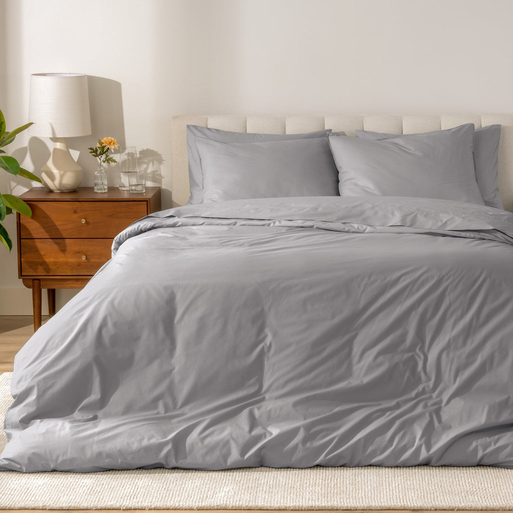 Bare Home Organic Cotton Percale Duvet Cover Set