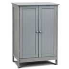 Bathroom Storage Cabinet with Double Doors Wooden Floor Shoe Cabinet