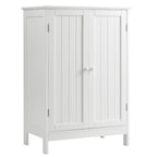 Bathroom Storage Cabinet with Double Doors Wooden Floor Shoe Cabinet