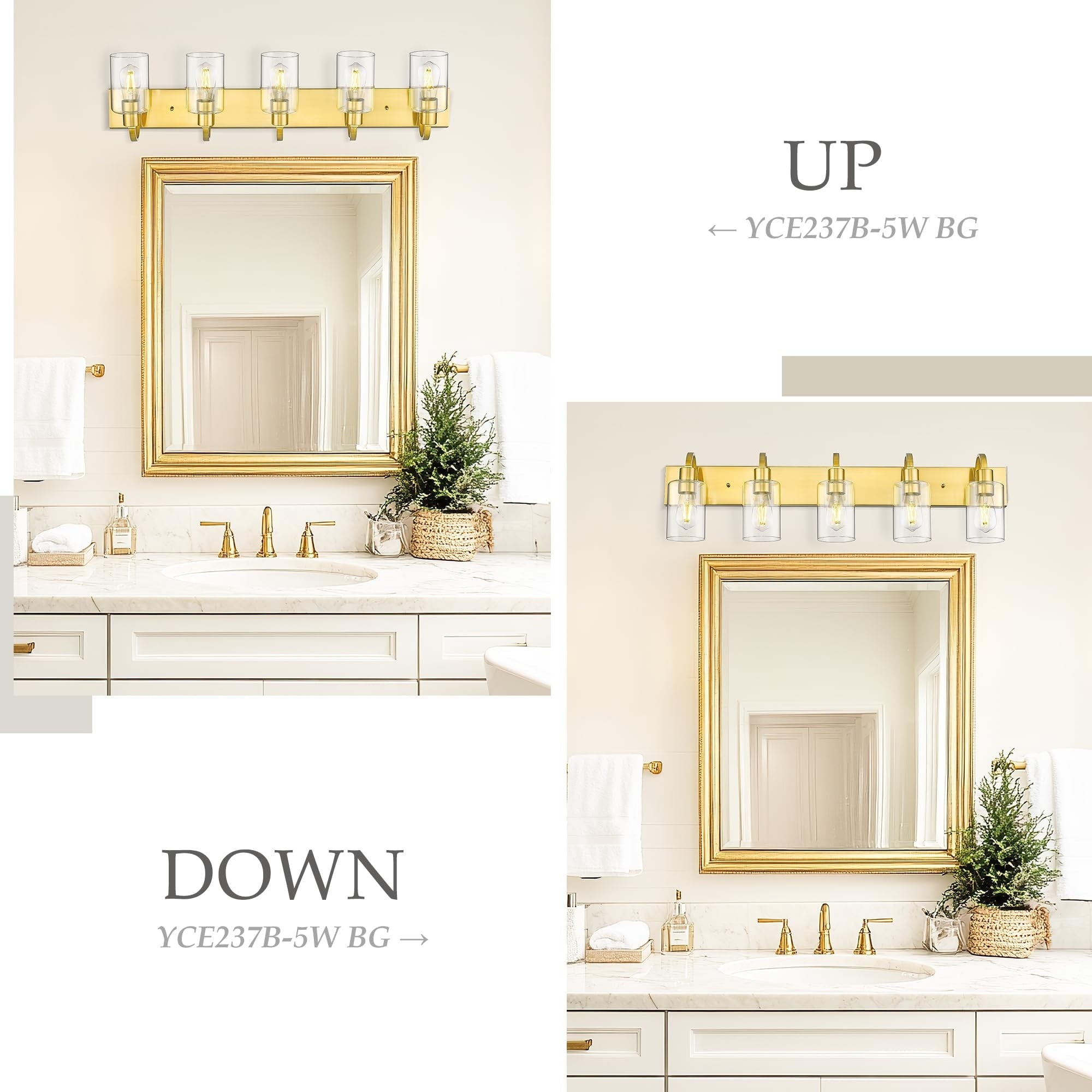 Bathroom Vanity Light Fixtures - Farmhouse Wall Light for Bathroom