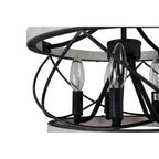 Bella Depot 5-Light Rustic Cage Wood Chandelier Dimmable Lighting, 15.7 Adjustable Farmhouse Pendant Light for Kitchen Island