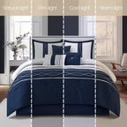 Bellerose 7 Piece Modern Geometric Comforter Set