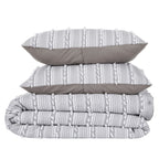 Better Trends Angelique Comforter Set 100% Cotton Tufted Soft Plush Chenille Elegant Stripes Machine Washable & Tumble Dry