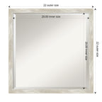 Beveled Bathroom Wall Mirror - Crackled Metallic Frame