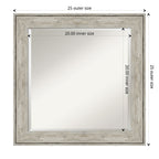 Beveled Bathroom Wall Mirror - Crackled Metallic Frame