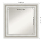 Beveled Bathroom Wall Mirror - Parlor White Frame