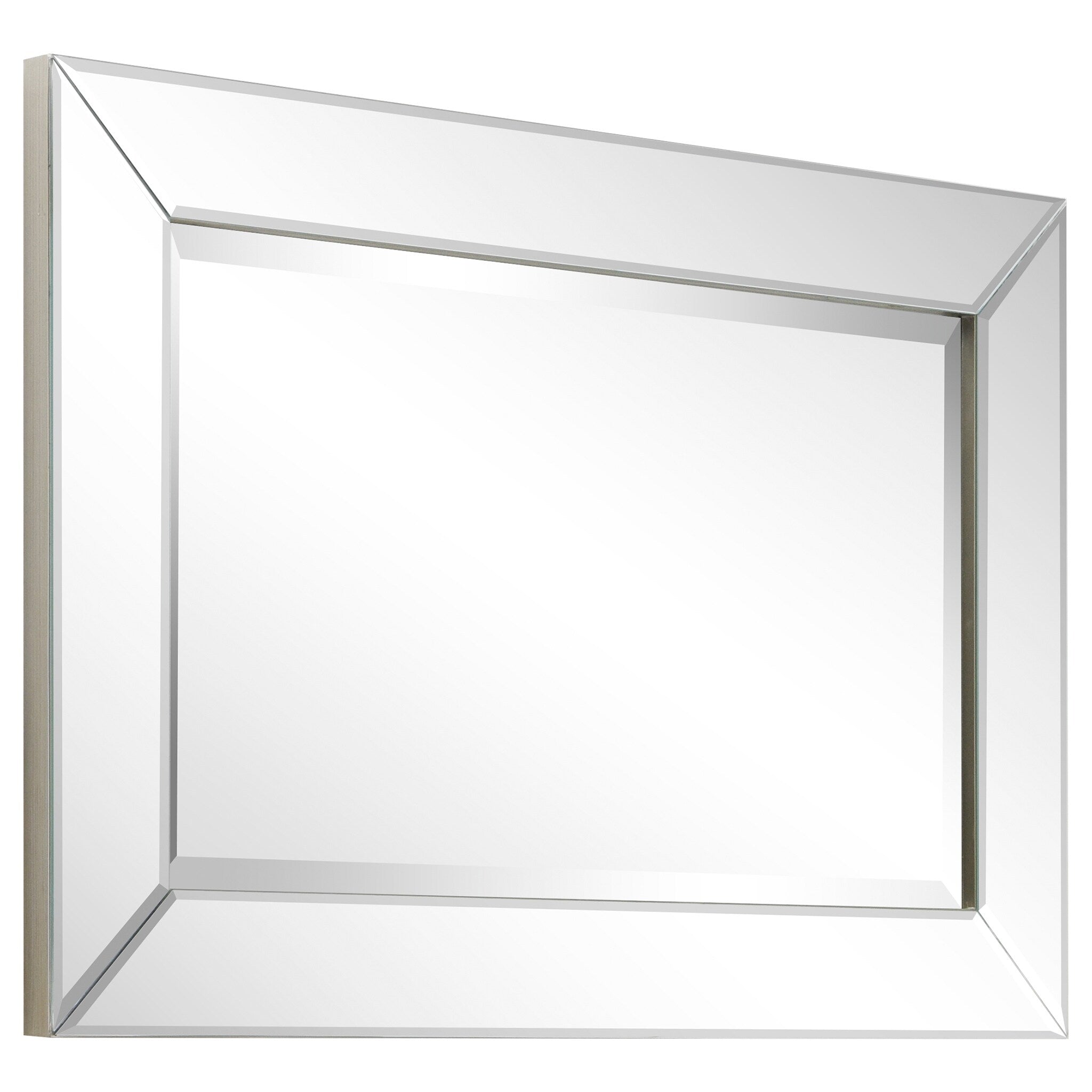 Beveled Rectangular Clear HD Wall Mounted Mirror for Bathroom, Vanity, Bedroom Mirrors, 3 sizes