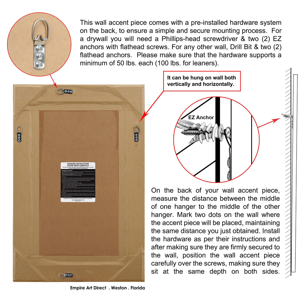 Beveled Rectangular Clear HD Wall Mounted Mirror for Bathroom, Vanity, Bedroom Mirrors, 3 sizes