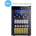 4.4cu.f Wine Cooler with LED Lights and Touch Buttons, Removable Shelves, Less Than 38dB