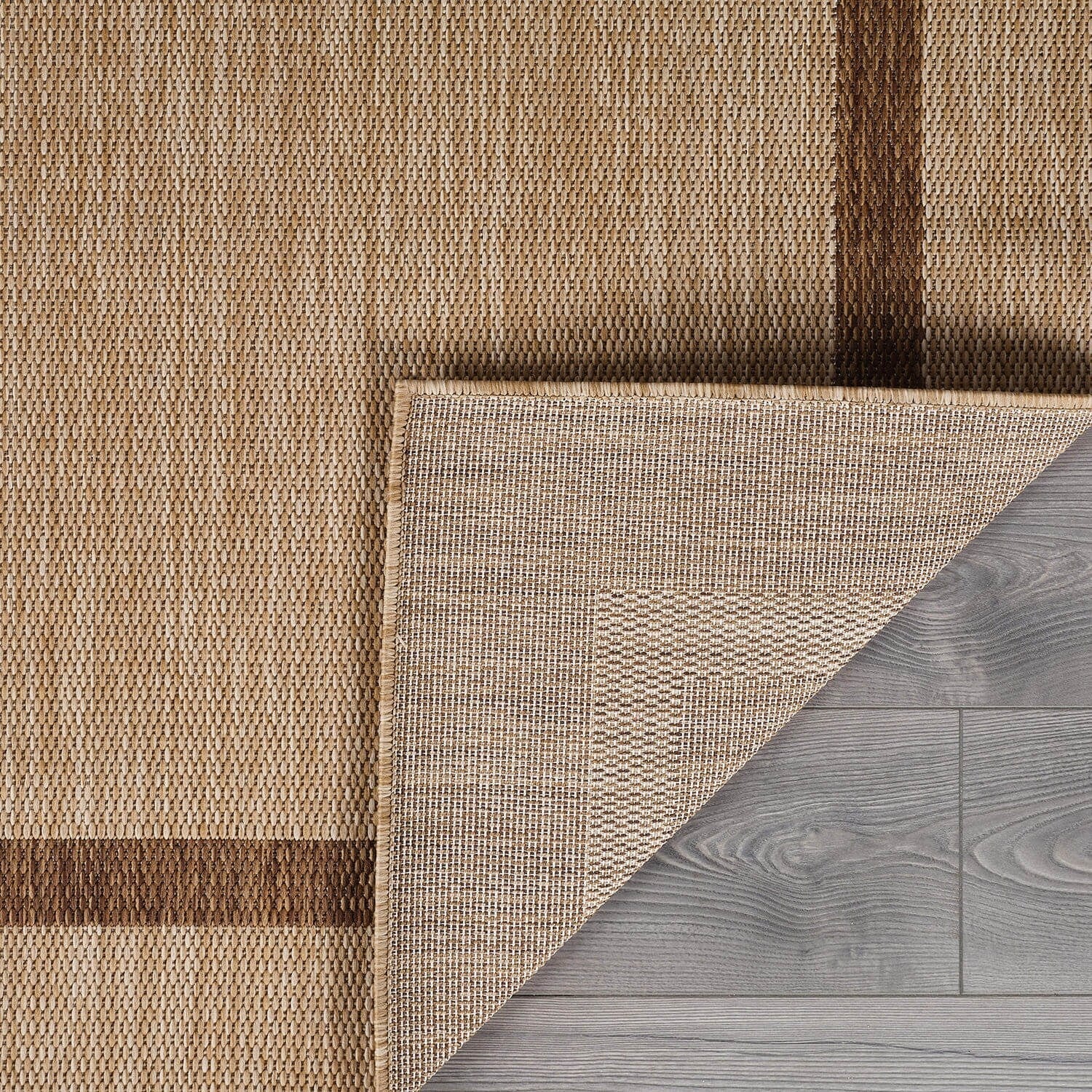 Beverly Rug Modern Bordered Indoor Outdoor Rug, Outside Carpet for Patio, Deck, Porch