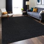 Beverly Rug Solid Color Non-Slip Rubber Back Washable Indoor Area Rug