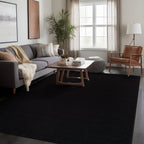 Beverly Rug Solid Color Non-Slip Rubber Back Washable Indoor Area Rug