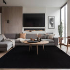 Beverly Rug Solid Color Non-Slip Rubber Back Washable Indoor Area Rug