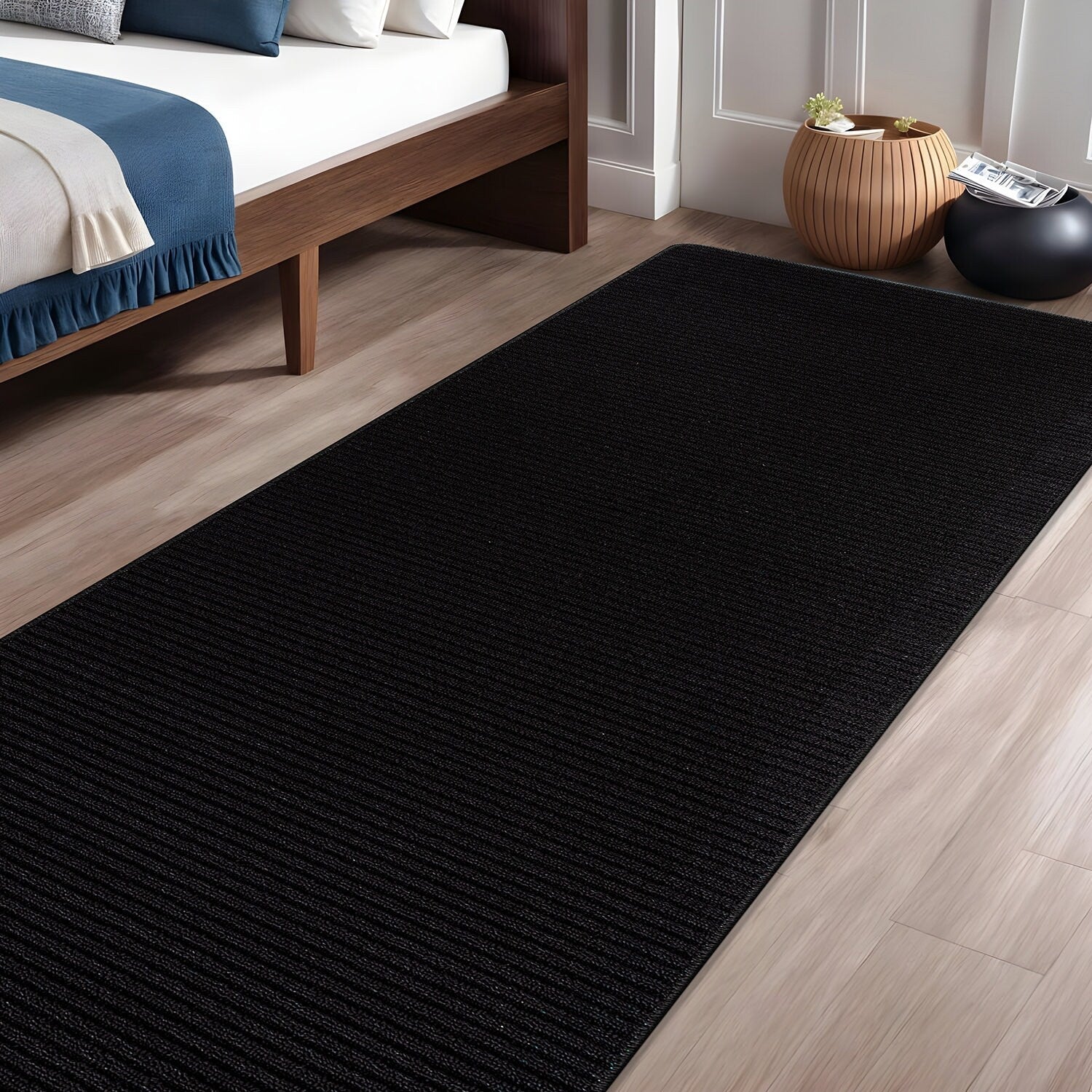 Beverly Rug Solid Color Non-Slip Rubber Back Washable Indoor Area Rug