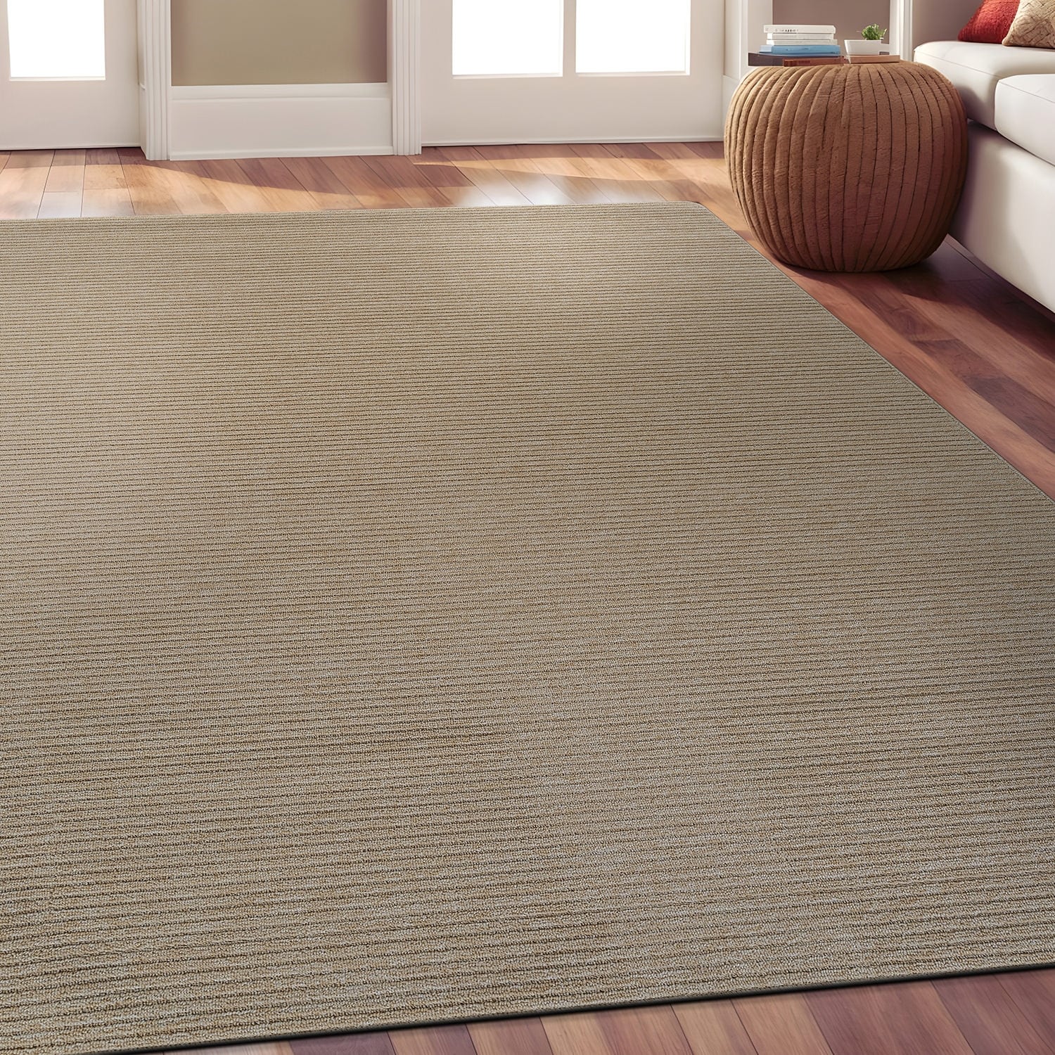 Beverly Rug Solid Color Non-Slip Rubber Back Washable Indoor Area Rug