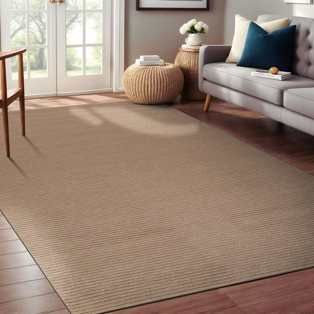 Beverly Rug Solid Color Non-Slip Rubber Back Washable Indoor Area Rug