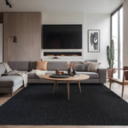 Beverly Rug Solid Color Non-Slip Rubber Back Washable Indoor Area Rug