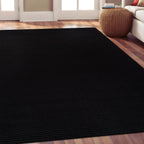 Beverly Rug Solid Color Non-Slip Rubber Back Washable Indoor Area Rug