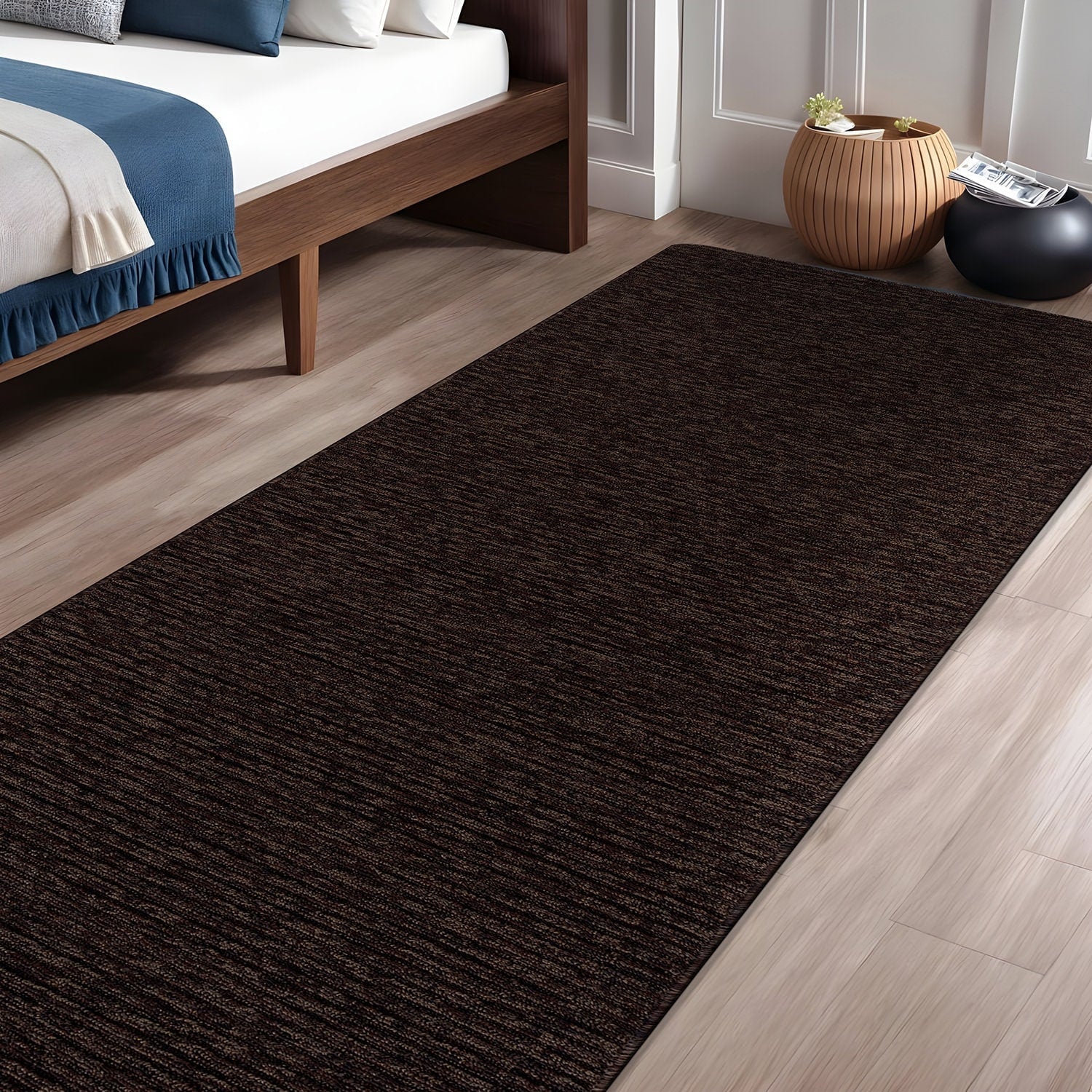 Beverly Rug Solid Color Non-Slip Rubber Back Washable Indoor Area Rug