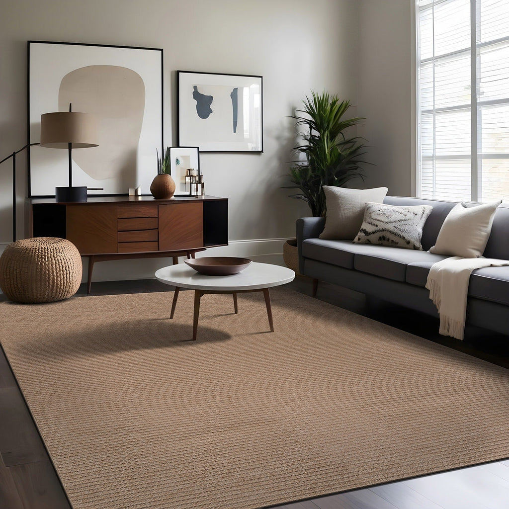 Beverly Rug Solid Color Non-Slip Rubber Back Washable Indoor Area Rug