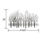 Black Metal Field of Trees Wall Decor