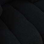 Black Teddy 3-seater Sofa with Back Pillows and Wood Frame