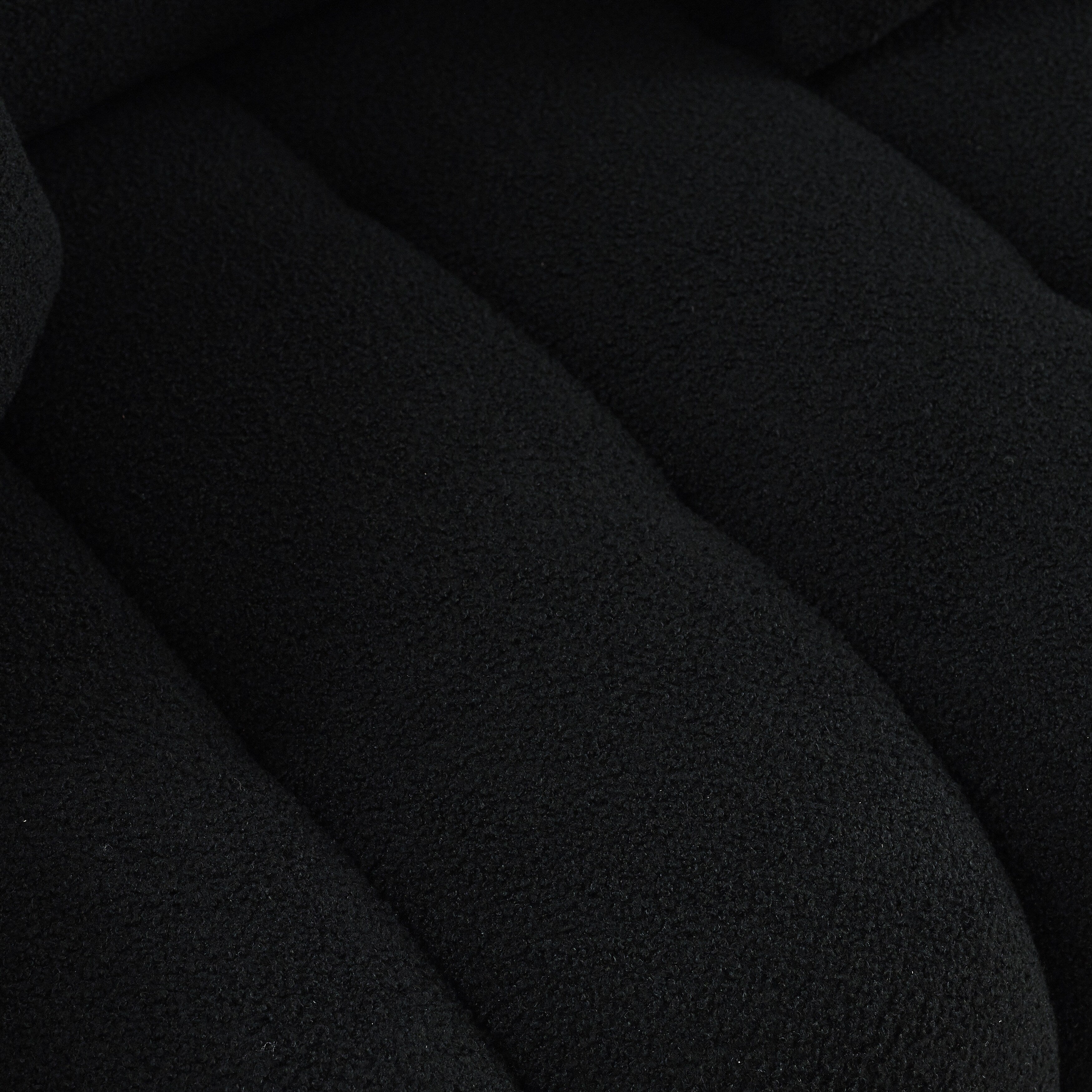 Black Teddy 3-seater Sofa with Back Pillows and Wood Frame