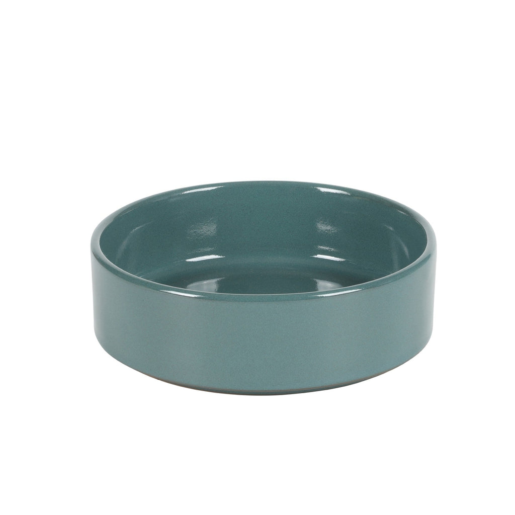 Bloomhouse Santorini Mist 16 Piece Double Bowl Terracotta Reactive Glaze Plates and Bowls Dinnerware Set