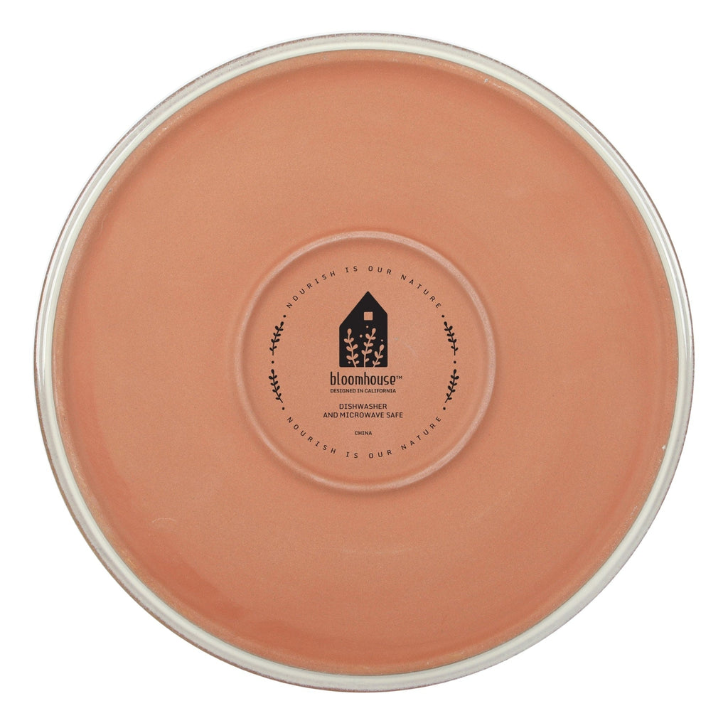 Bloomhouse Santorini Mist 16 Piece Double Bowl Terracotta Reactive Glaze Plates and Bowls Dinnerware Set