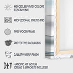 Blue Seashore with Distant Sunset - Seashore Canvas Wall Art