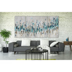 Blue Staccato-A Premium Multi Piece Art available in 3 sizes