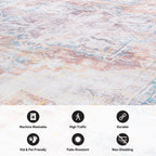 Bohemian Distressed Machine Washable Area Rug