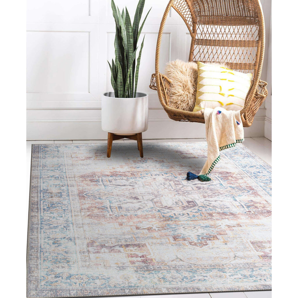Bohemian Distressed Machine Washable Area Rug