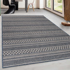 World Rug Gallery Bohemian Geometric Stripe Indoor/Outdoor Area Rug