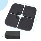 Bonosuki 4-Piece Cantilever Base Offset Patio Umbrella Stand, 176lb - 40.9 x 40.9