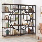 Bookshelf 5 Shelf Industrial Etagere Bookcase for Bedroom, Living Room, Home Office