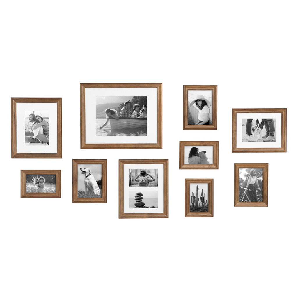 Kate and Laurel Bordeaux 10-piece Wood Gallery Wall Picture Frame Set