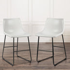 Bossin 18/26/30 inch Bar Stools,Counter Height Bar Stools with Back Modern PU Leather Stools Dining Chair with Footrest