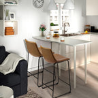 Bossin 18/26/30 inch Bar Stools,Counter Height Bar Stools with Back Modern PU Leather Stools Dining Chair with Footrest