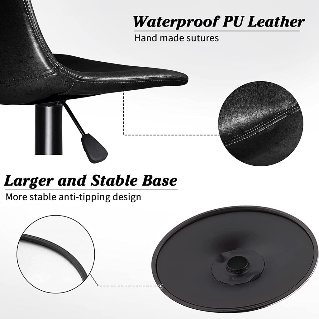 Bossin Adjustable Swivel Bar Stools with Backs – Counter Height