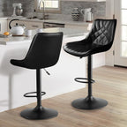 Bossin Adjustable Swivel Bar Stools with Backs – Counter Height