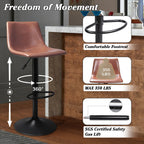 Bossin Adjustable Swivel Bar Stools with Backs – Counter Height