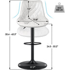 Bossin Adjustable Swivel Bar Stools with Backs – Counter Height