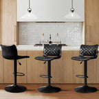 Bossin Adjustable Swivel Bar Stools with Backs – Counter Height