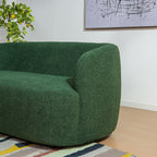 KINWELL Boucle Upholstered 2-Seats Loveseat with Pillows