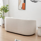 KINWELL Boucle Upholstered 2-Seats Loveseat with Pillows